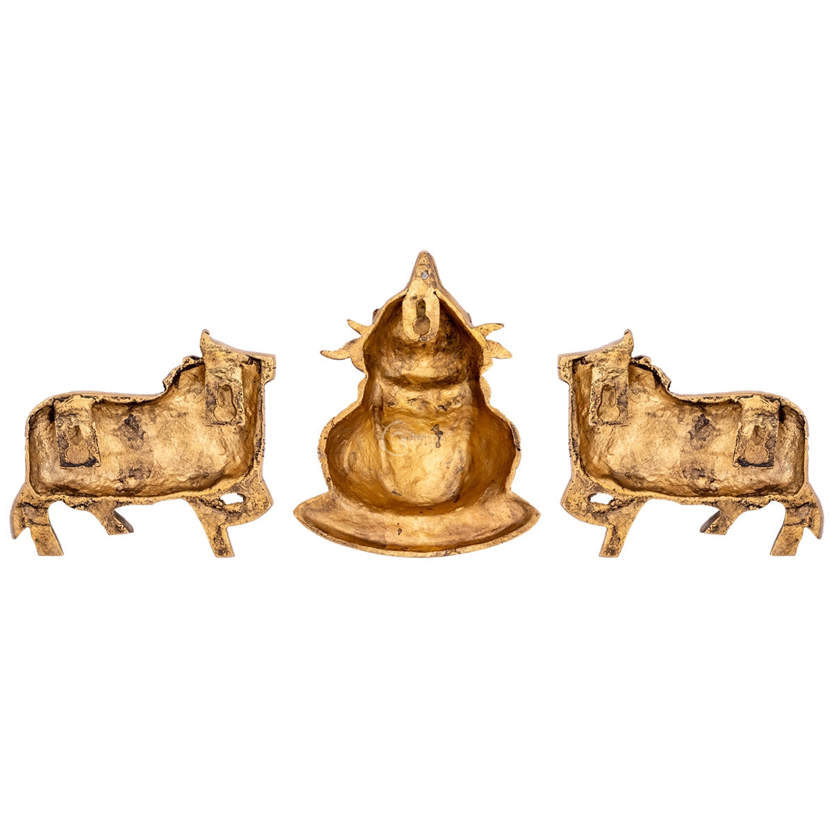 Brass Kalash with Cow Wall Hanging