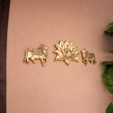 Brass Lotus With Cow Wall hanging