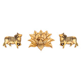 Brass Lotus With Cow Wall hanging
