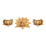 Brass Big Lotus with Small Lotus wall hanging