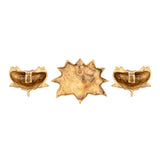 Brass Big Lotus with Small Lotus wall hanging