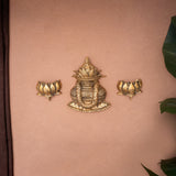Brass Kalash With Lotus Wall Hanging