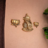 Brass Kalash With Lotus Wall Hanging