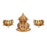 Brass Kalash With Lotus Wall Hanging