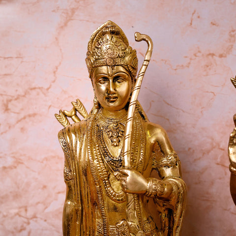 Sita Ram,rancahndra,Rama Lakshman Sita, Ram sita with Hanumaan,Sri Ram Parivar Brass Statue