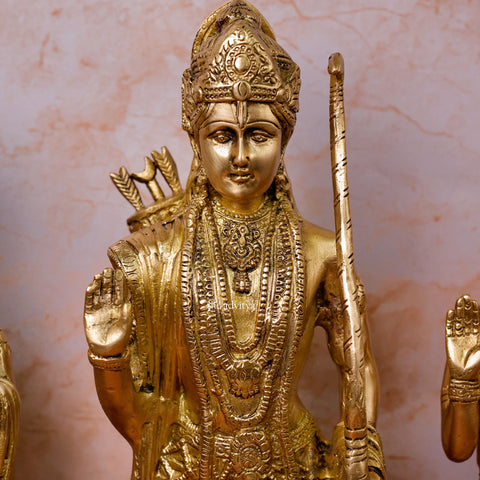 Sita Ram,rancahndra,Rama Lakshman Sita, Ram sita with Hanumaan,Sri Ram Parivar Brass Statue