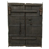 Wooden Door Handpainted with Royal Animals (Dust Blue)