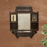 Antique Wood Wall Dressing Mirror