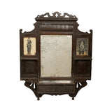 Antique Wood Wall Dressing Mirror