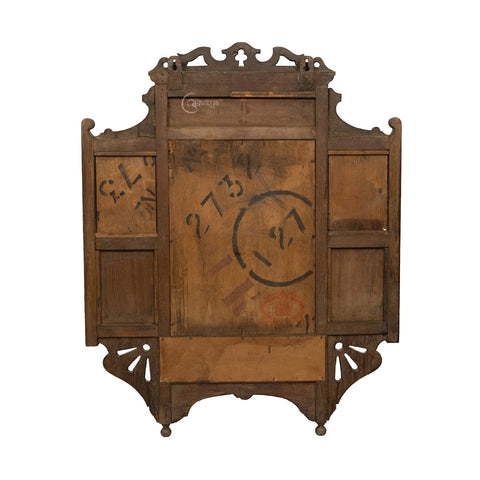 Antique Wood Wall Dressing Mirror