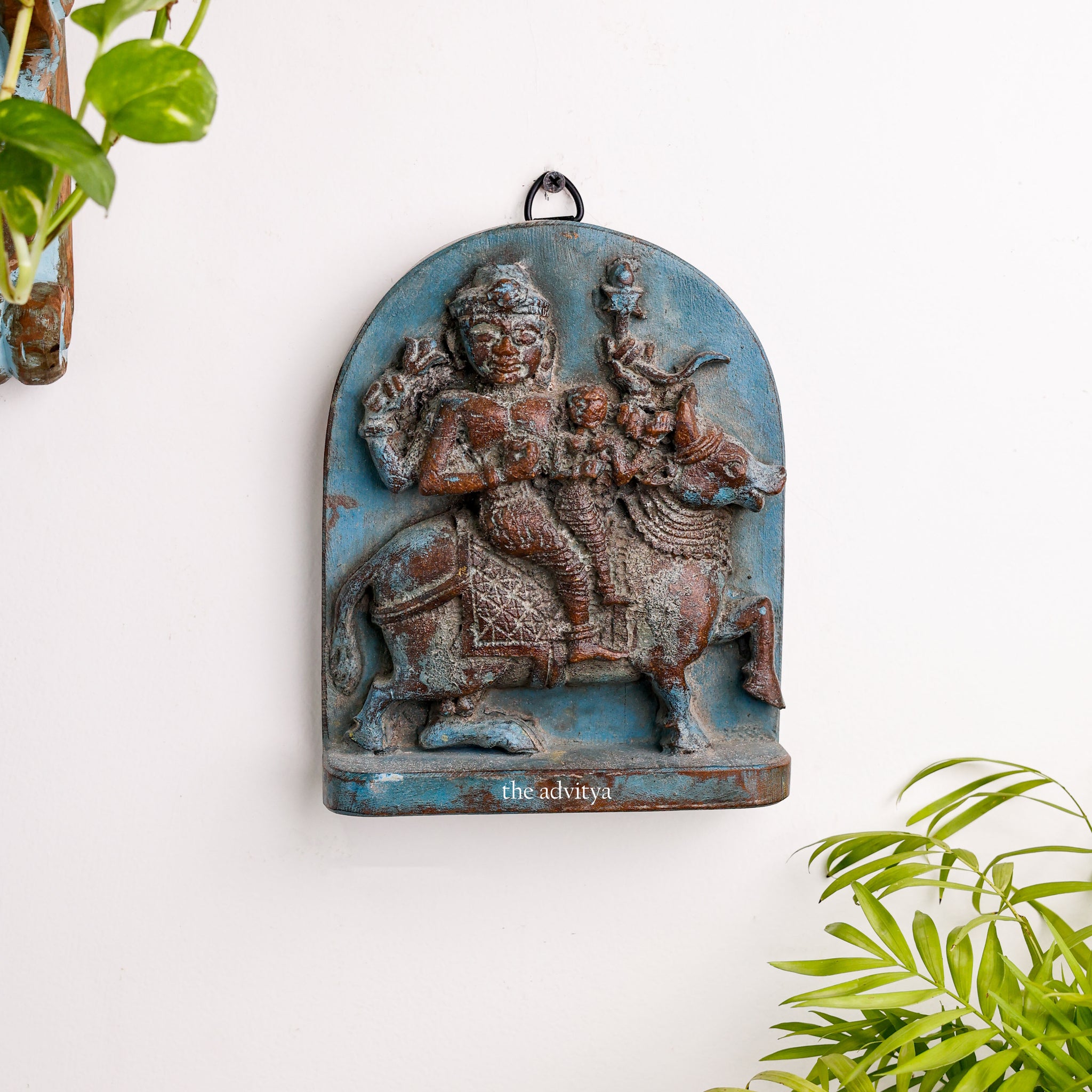 Vintage Wood Wall Hanging Of Ayyanar