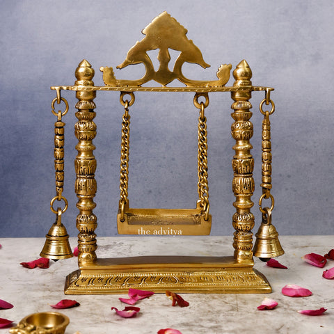 Brass Jhula with Bells Large