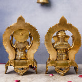Vighneswari,Vakratund Laksmi,Ganesh Laxmi, Lambodari Lakshmi,Ekadanta Laksmi,Brass Ganesh Lakshmi on Chowki Large
