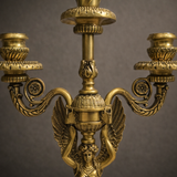 Angel Candle Stand in Brass with 5-Arm Candelabra | 18.5 inches