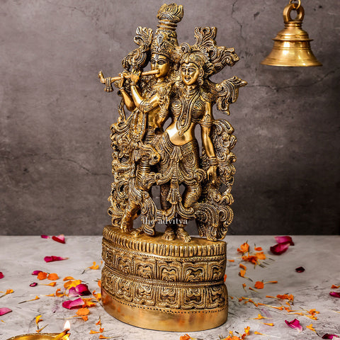 Radheshyaam,Madhavrada,Radha-Krishna,Yamunakrrishna,Brass Radha Krishna Superfine Large