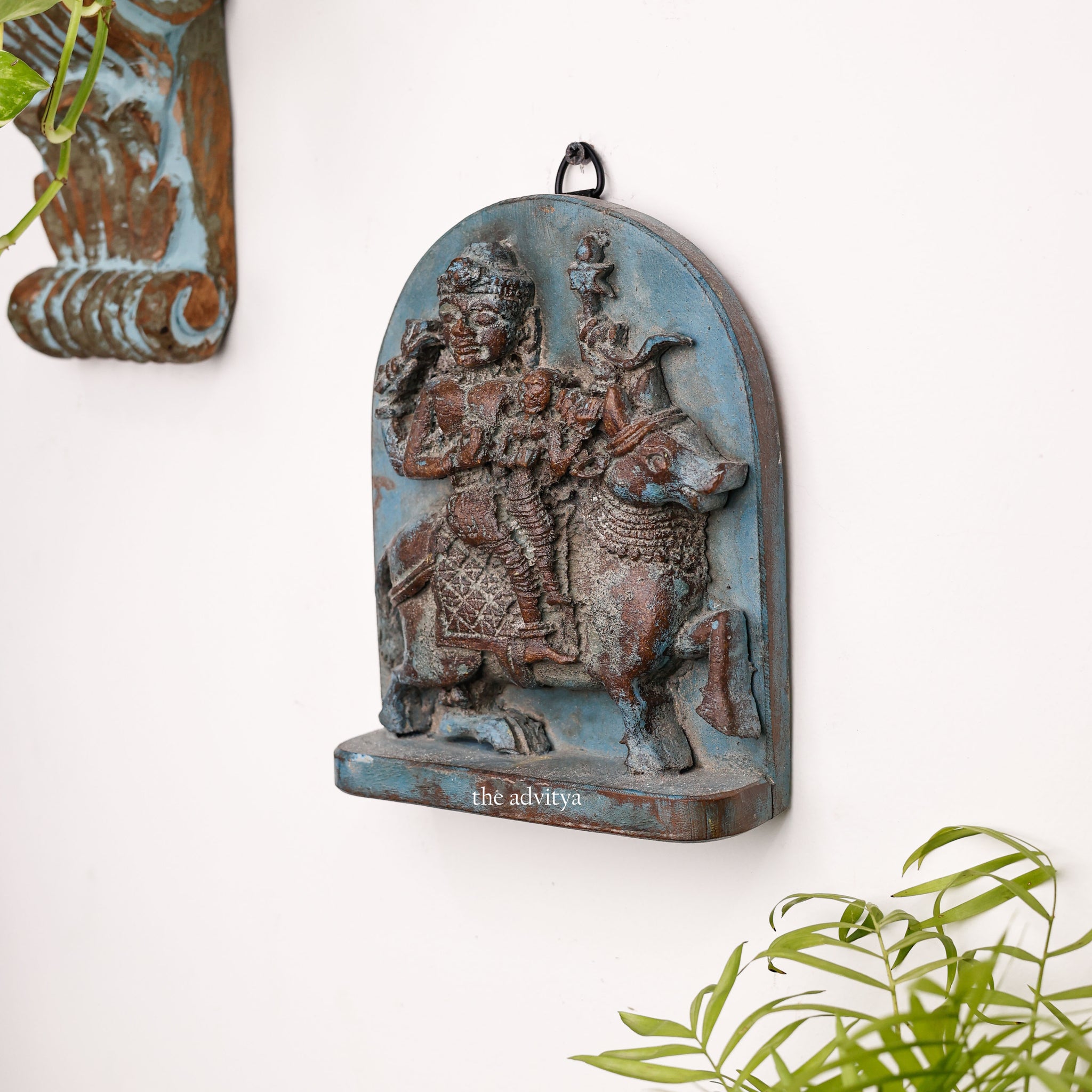 Vintage Wood Wall Hanging Of Ayyanar