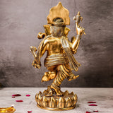 Ganesha,Ganepati,Ganasha,Ganapati,Gajanand,Gajananaa,Gajanana,Ekadanta,Brass Dancing Ganesh Large