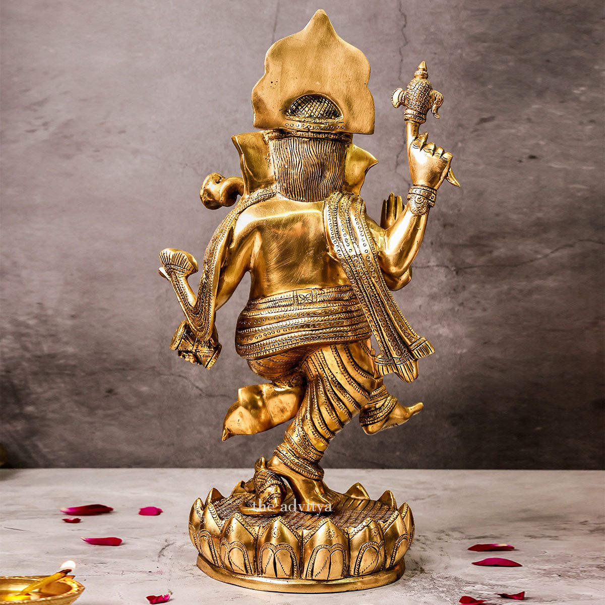 Ganesha,Ganepati,Ganasha,Ganapati,Gajanand,Gajananaa,Gajanana,Ekadanta,Brass Dancing Ganesh Large