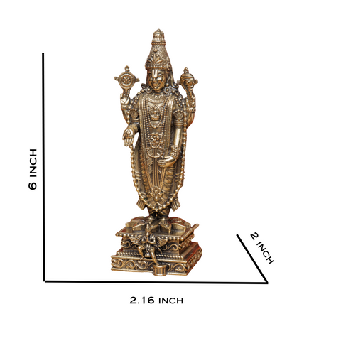 Super fine Brass Lord Tirupati Balaji Idol