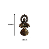Traditional Superfine Brass Ganesh Deepam| Pooja Oil Lamp for Home & Temple Décor (7.2 Inches )