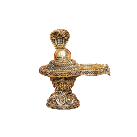 Superfine Brass Shivalinga with Protecting Naag Statue