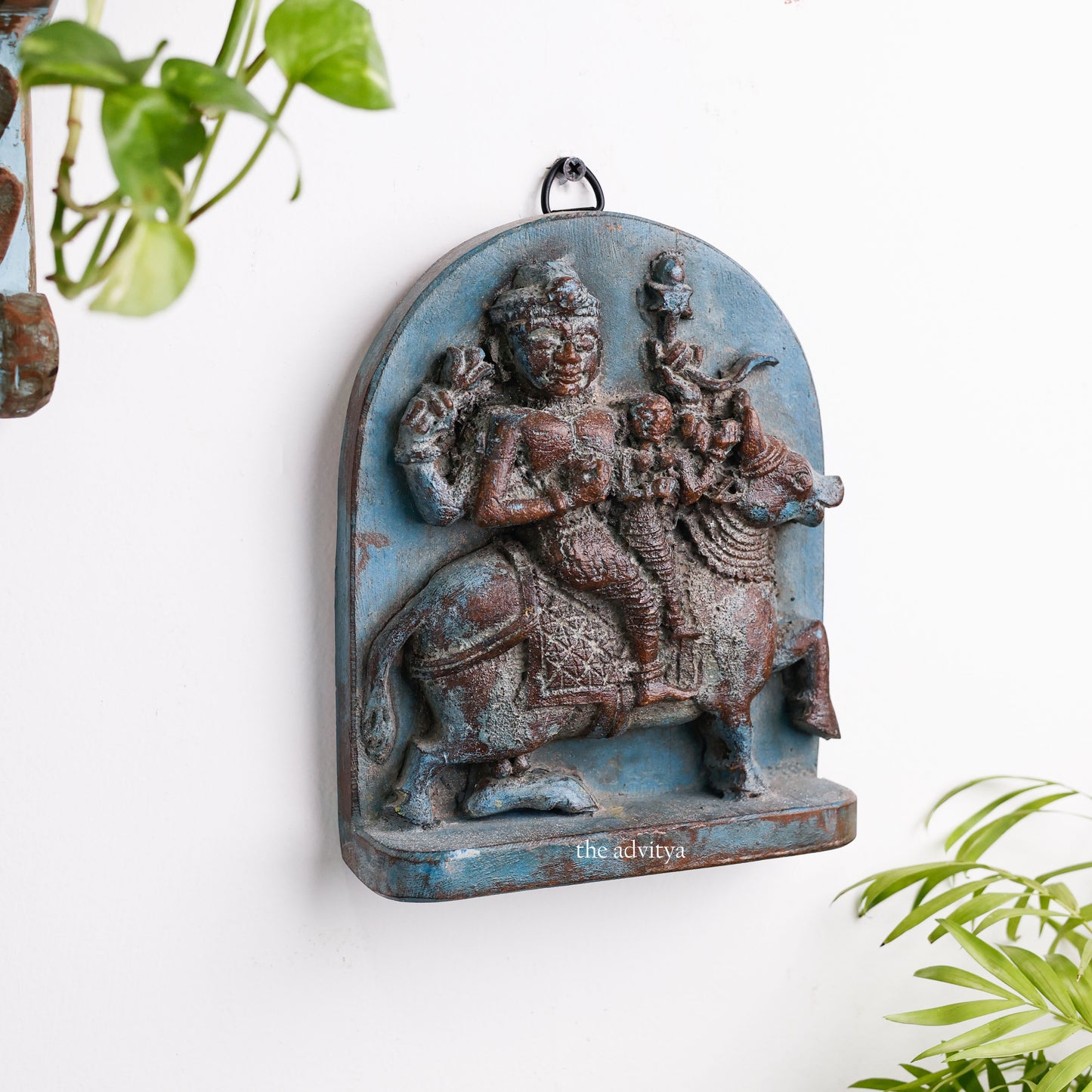 Vintage Wood Wall Hanging Of Ayyanar