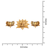 Brass Big Lotus with Small Lotus wall hanging
