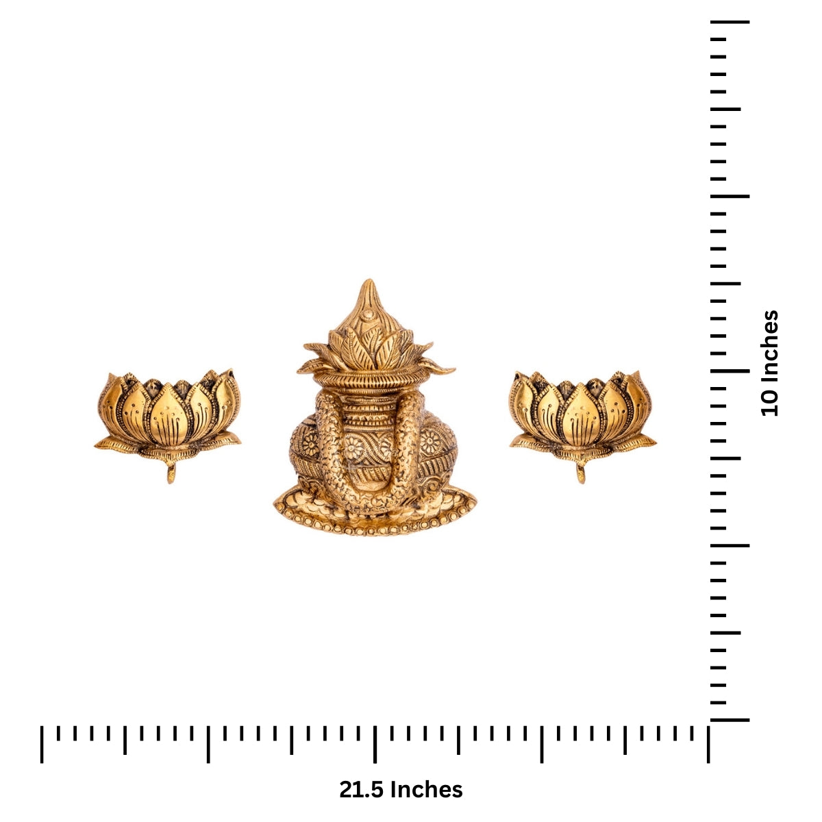 Brass Kalash With Lotus Wall Hanging