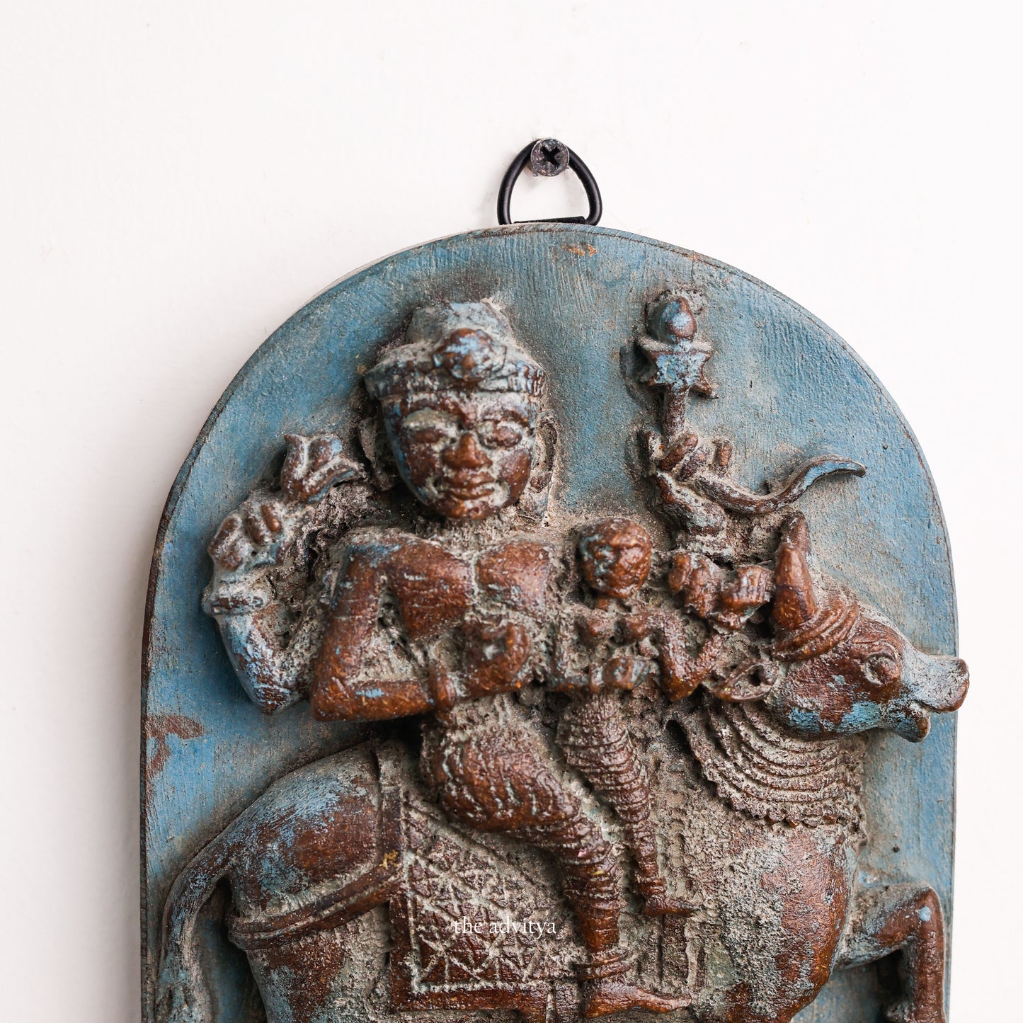 Vintage Wood Wall Hanging Of Ayyanar