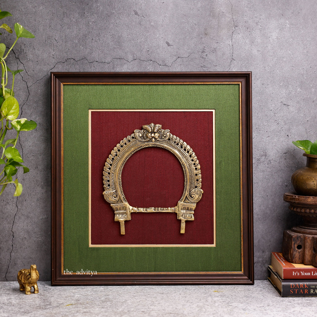 Brass Kritimukha Prabhavali on Dual Fabric Frame