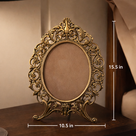 Photo Frame | Europeon Design | Golden Finish | Table Decor - 10.5 X 15.5 Inches