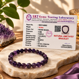 Natural Amethyst Bracelet for Inner Peace, Mental Clarity & Spiritual Protection