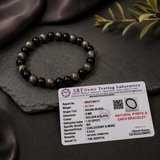 Natural Pyrite & Onyx Bracelet for Wealth, Protection & Confidence