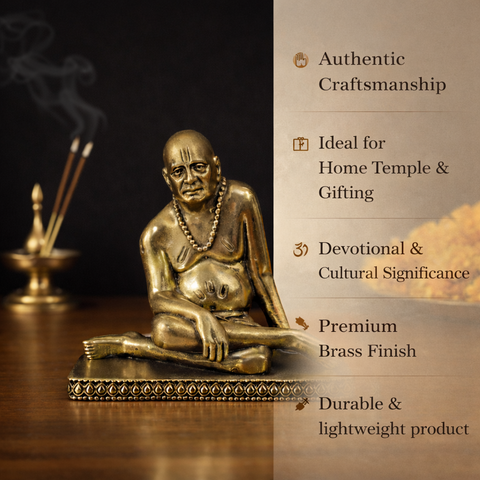 Swami Samarth Idol | Brass Superfine Finish | Decor And Gifting | 3 Inches