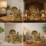 Shri Laxmi Narayan Idol on Sheshnaag in Brass Finish for Home Temple & Decor | 8.8 Inch