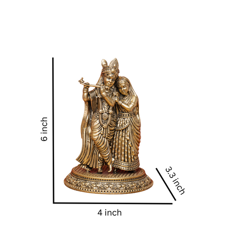 Superfine Radha Krishna Brass Statue ( Big )
