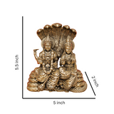 Superfine Vishnu Lakshmi Sitting on Sheshnaag Brass Statue