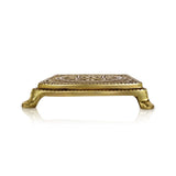 Brass Mandala Paduka/Chowki for Pooja (Medium)