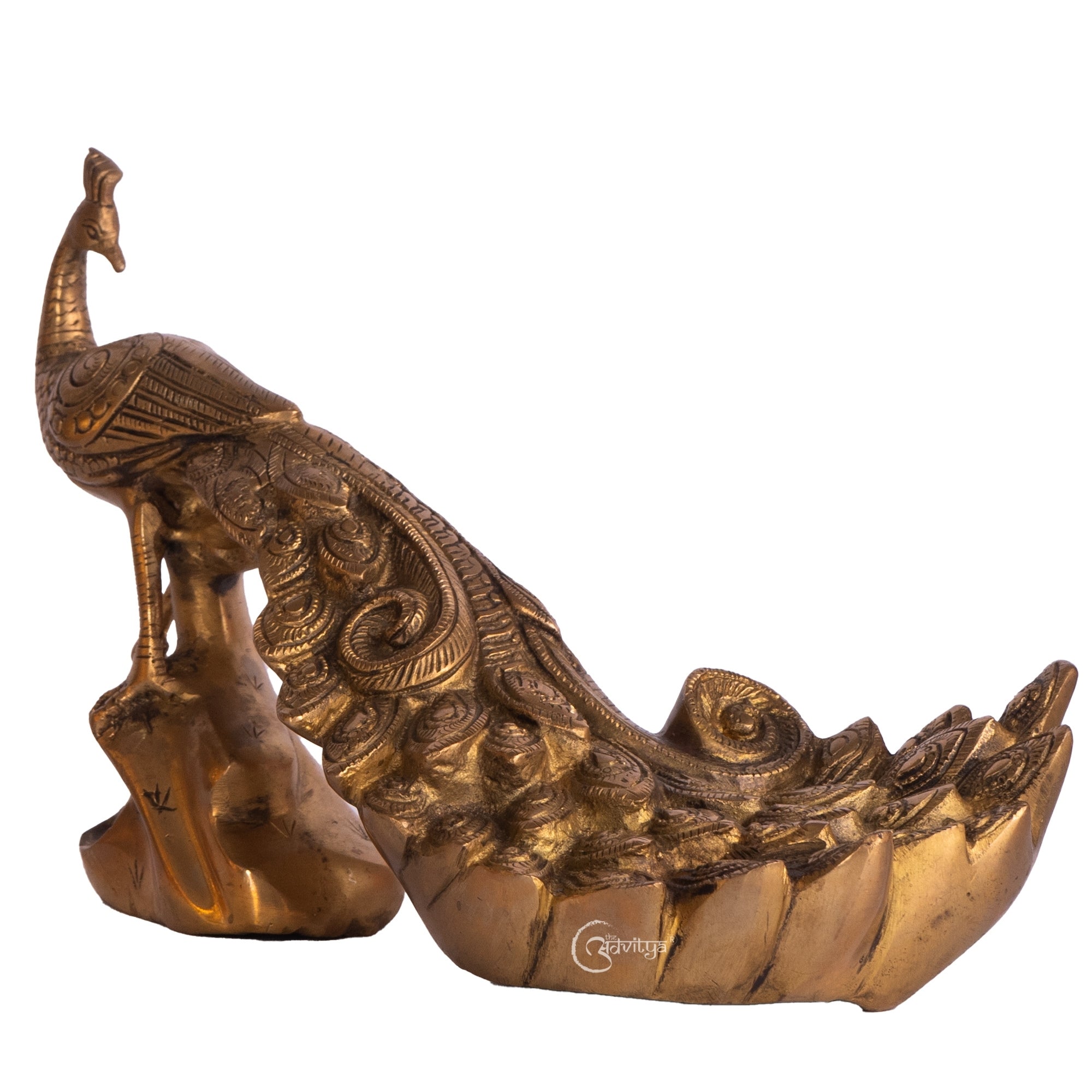 Brass Peacock Tabletop Décor