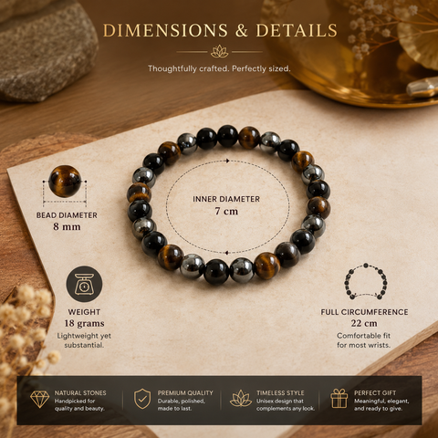 Multi-Stone Bracelet for Confidence, Protection & Inner Strength