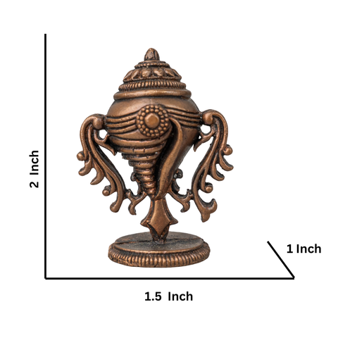 Copper Shankh Idol Miniature