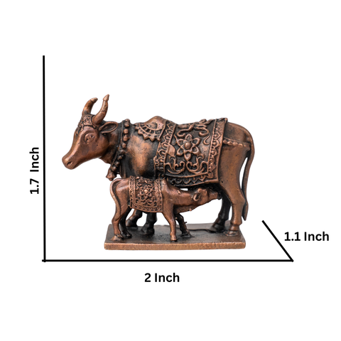 Copper Cow With Calf statue