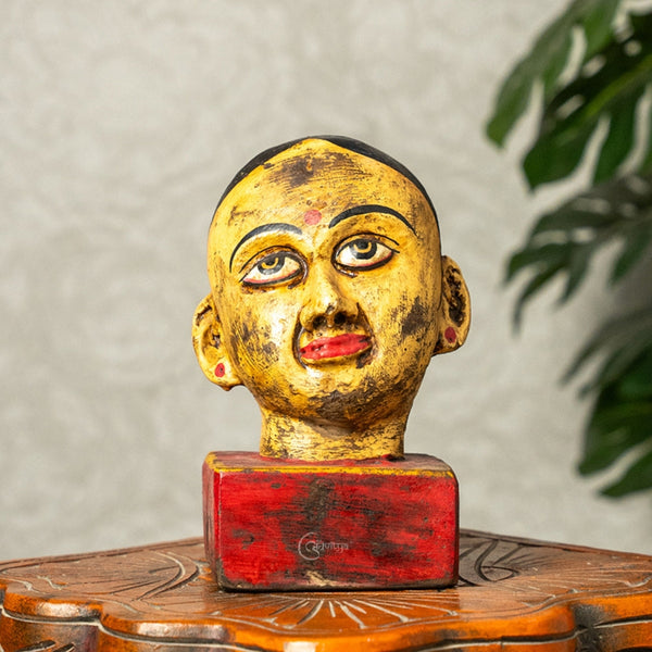 Lady Face Wooden Sculpture