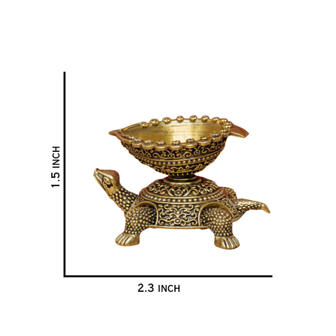 Brass Tortoise Vastu Diya – Traditional Feng Shui & Table Decor for Home, Office & Positive Energy