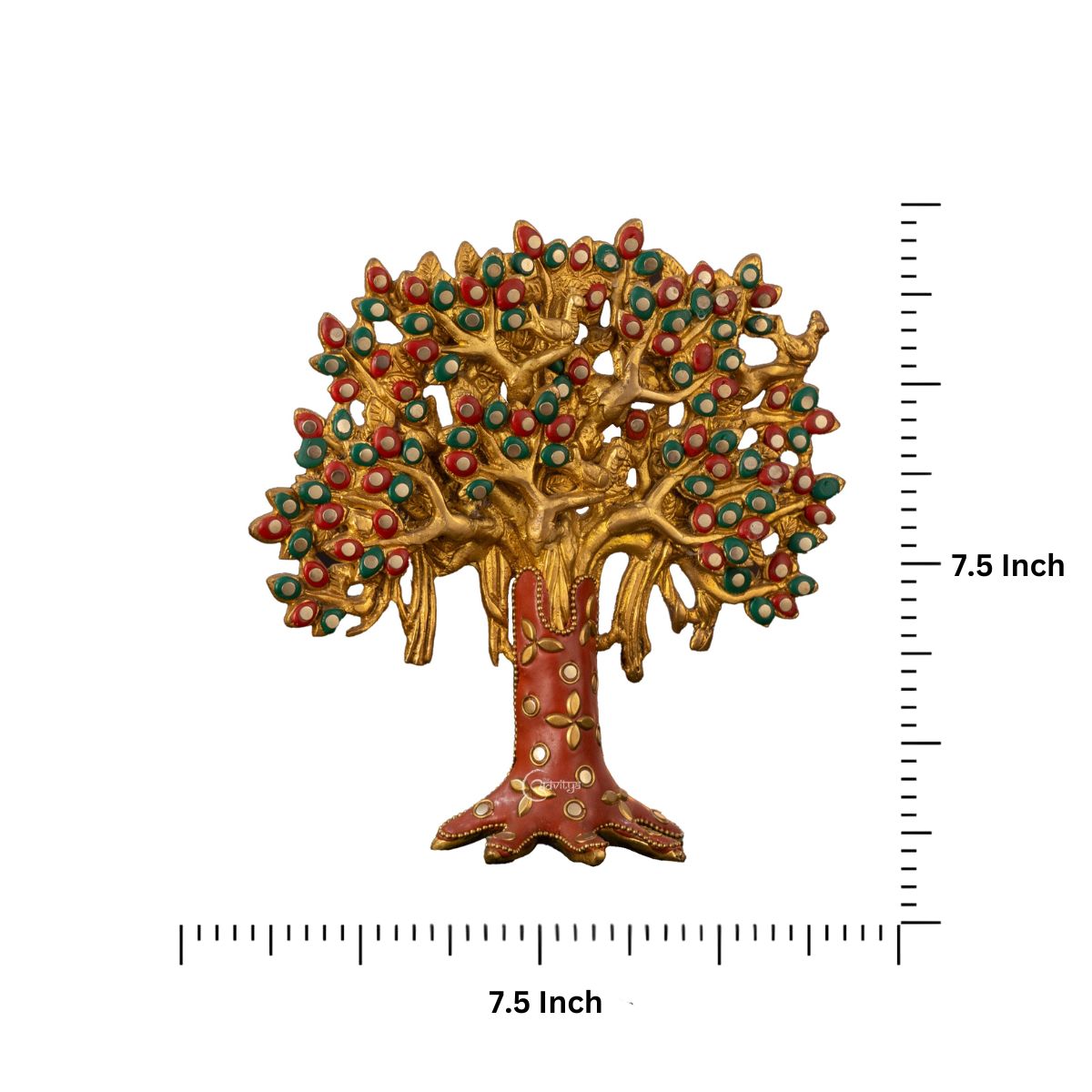 Brass Kalpavriksha Tree with Stonework