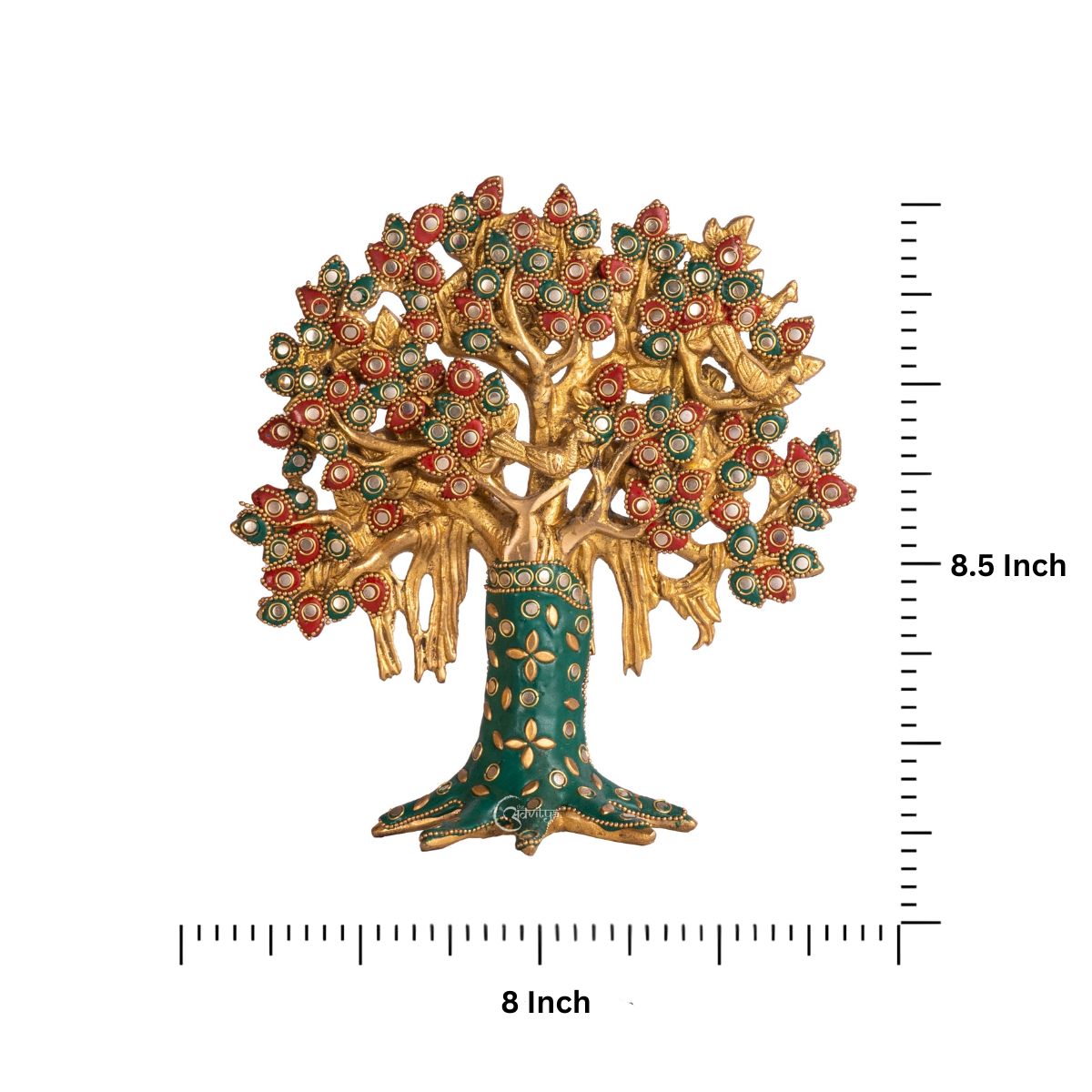 Kalpavriksha Tree Brass Statue with Roots