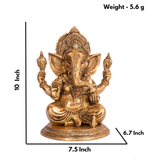 Brass Sitting Ganesha Murti
