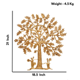 Brass Kalpvriksha tree Wall Hanging  With Birds