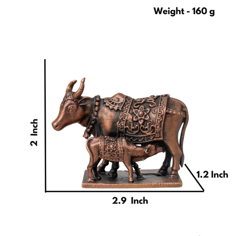 Copper Cow With Calf statue