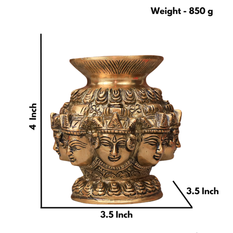 Brass Ashthlaxmi kalash